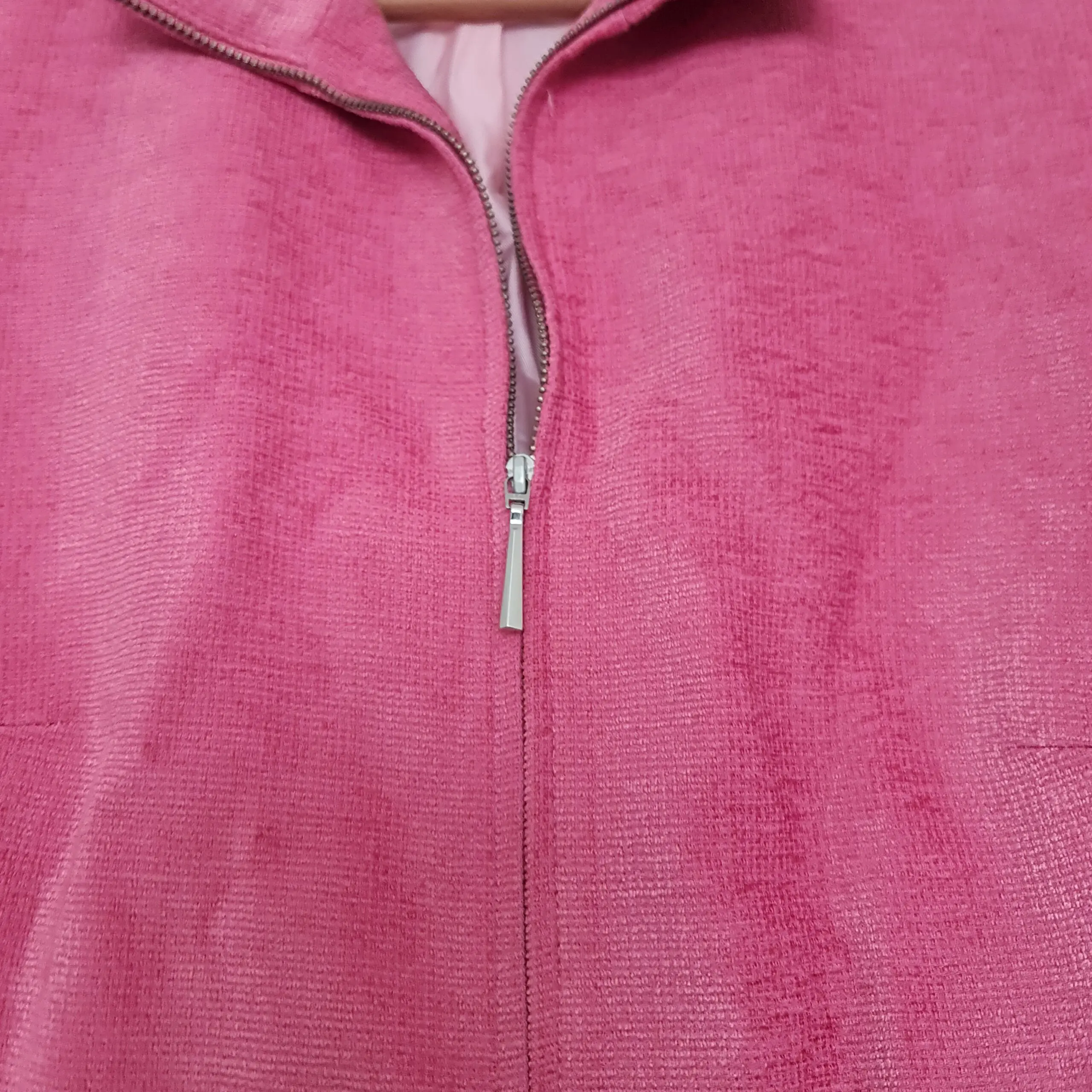 Marks & Spencer Womens Pink Zip Blazer Jacket UK 10 S - Image 3