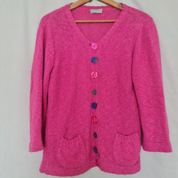 Per Una Womens Pink Longline Cardigan M UK 12-14