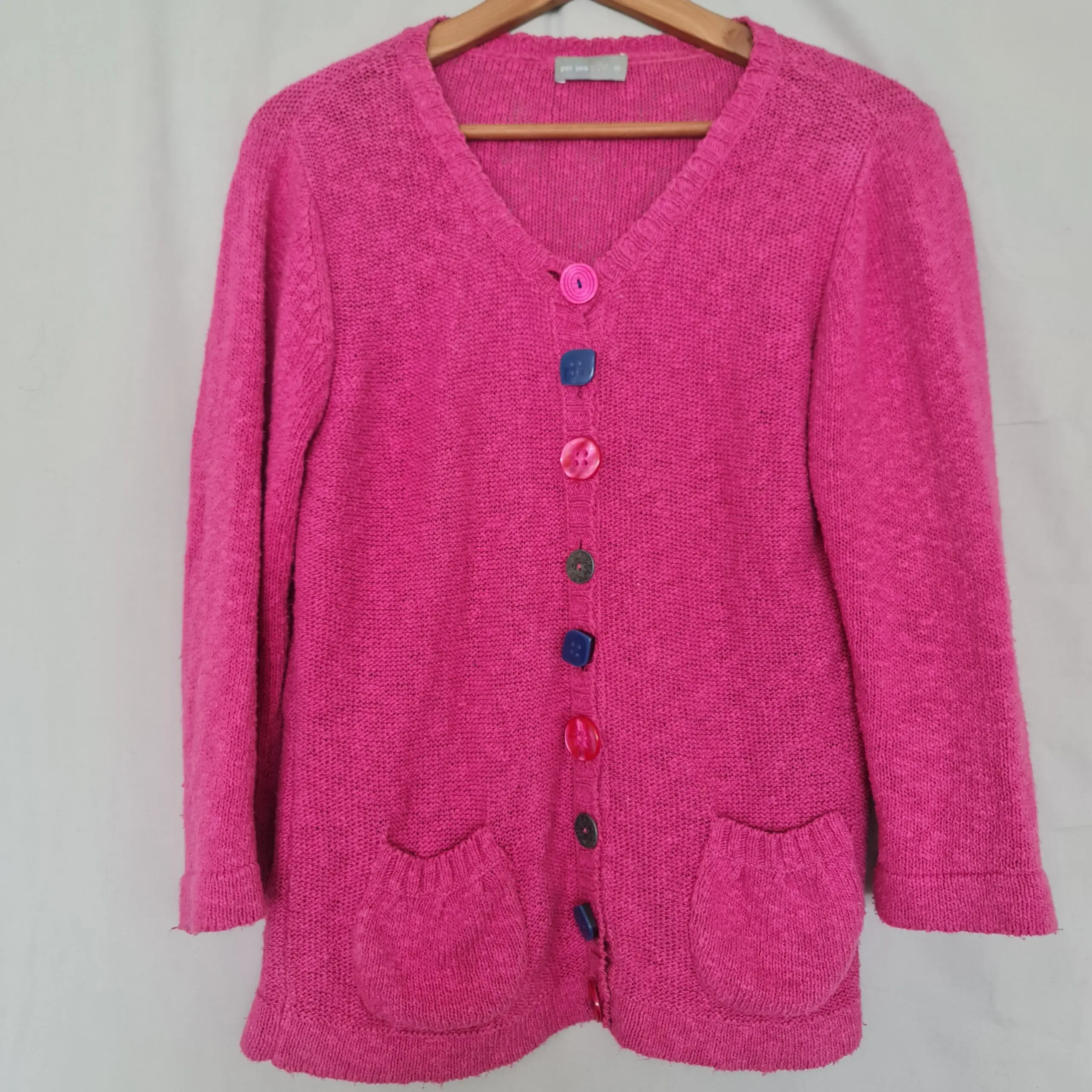 Per Una Womens Pink Longline Cardigan M UK 12-14