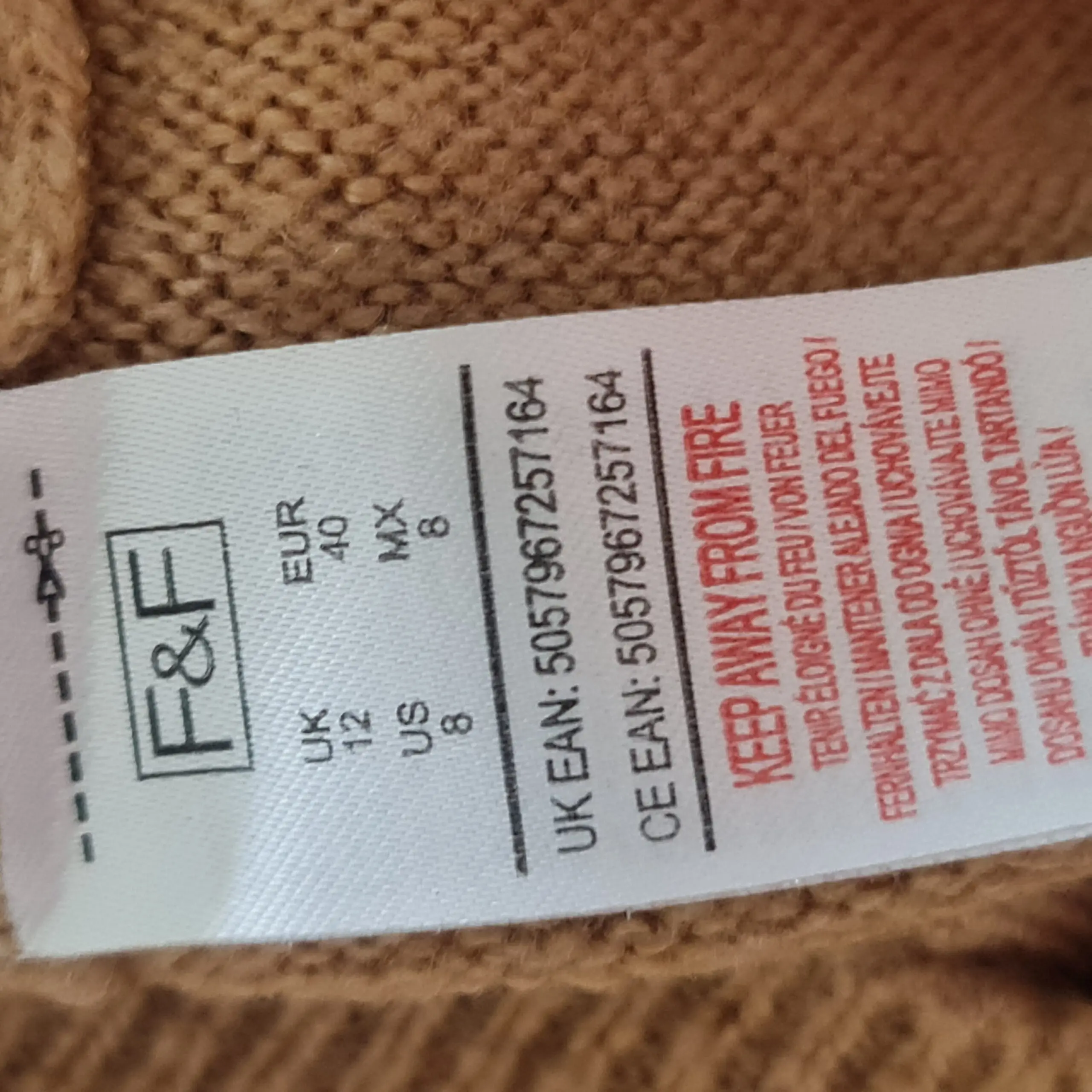 F&F Women's Beige Jumper M UK 12-14 - Image 2