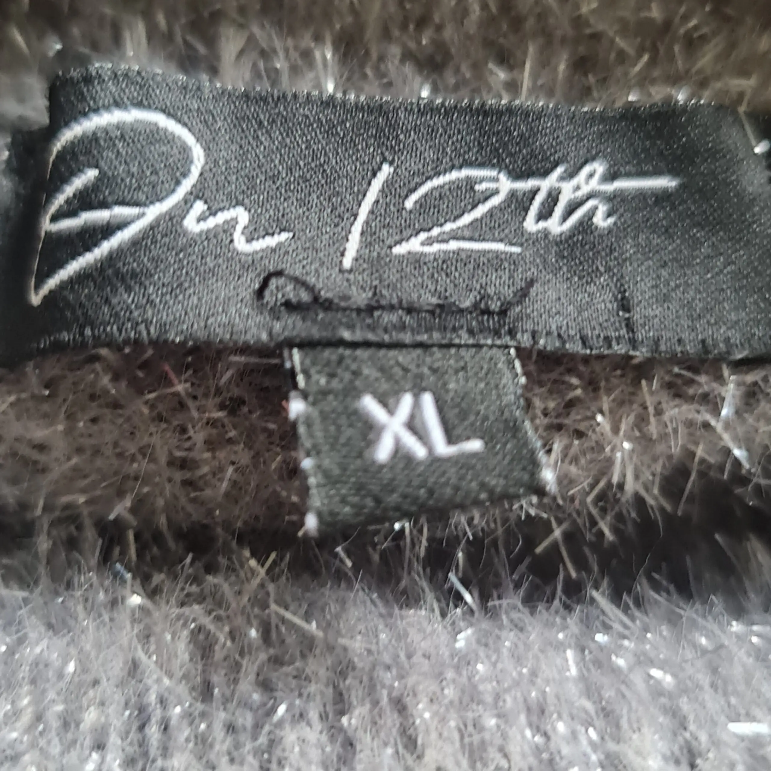On 12th Women's Grey Pearl Embellished Sparkle Jumper XL - Image 3