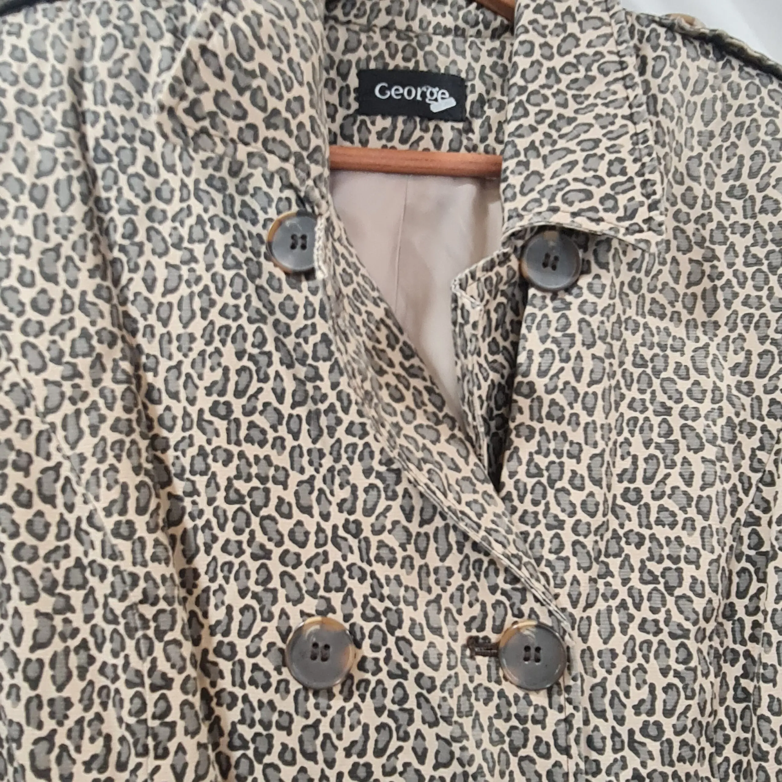 George Women's Brown Beige Coat M UK 12-14 - Image 2