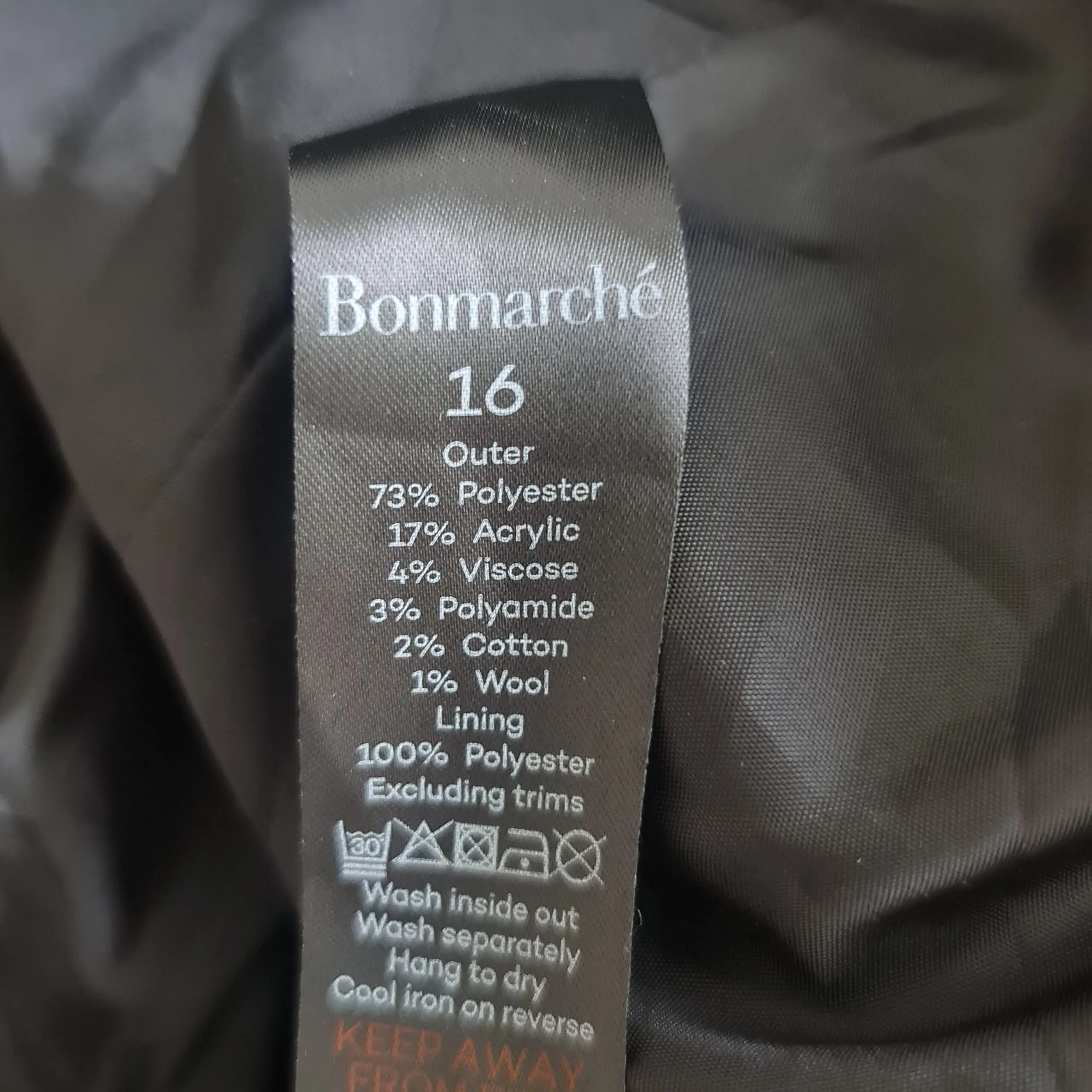 Bonmarche Women's Grey Black Leopard Print Coat UK 16 - Image 4