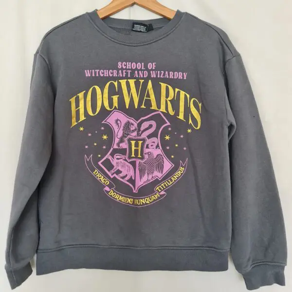 Harry Potter Kids Grey Hogwarts Jumper Age 13-14 164cm