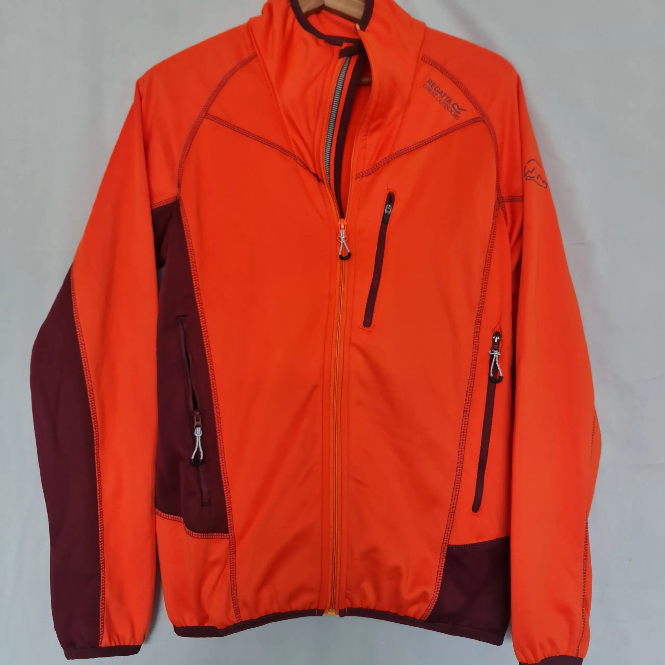 Regatta Womens Orange Burgundy Windbreaker Jacket S UK 8-10