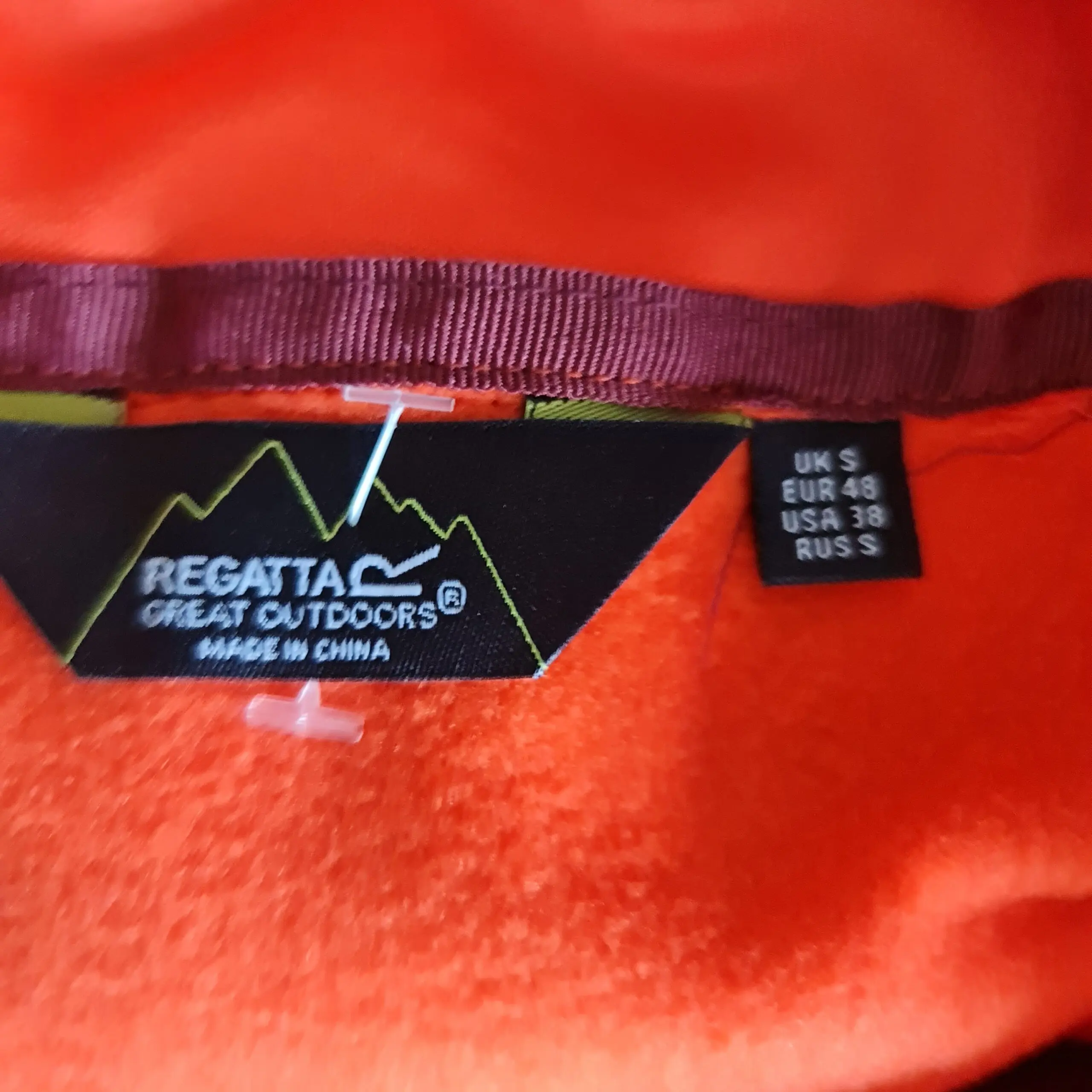Regatta Womens Orange Burgundy Windbreaker Jacket S UK 8-10 - Image 5