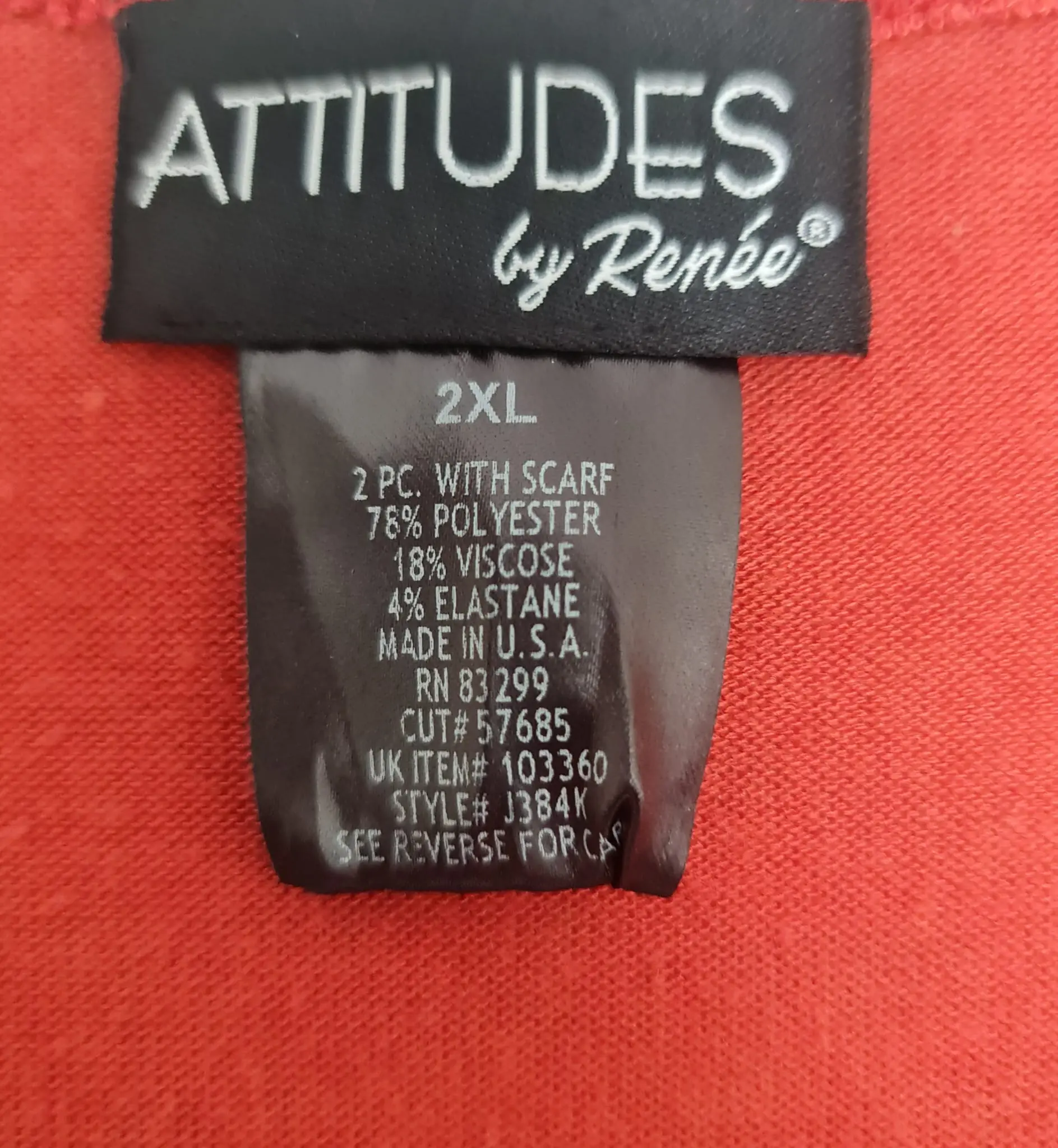 Attitudes by Renee Womens Coral Tank Top XXL UK 28-30 - Image 2