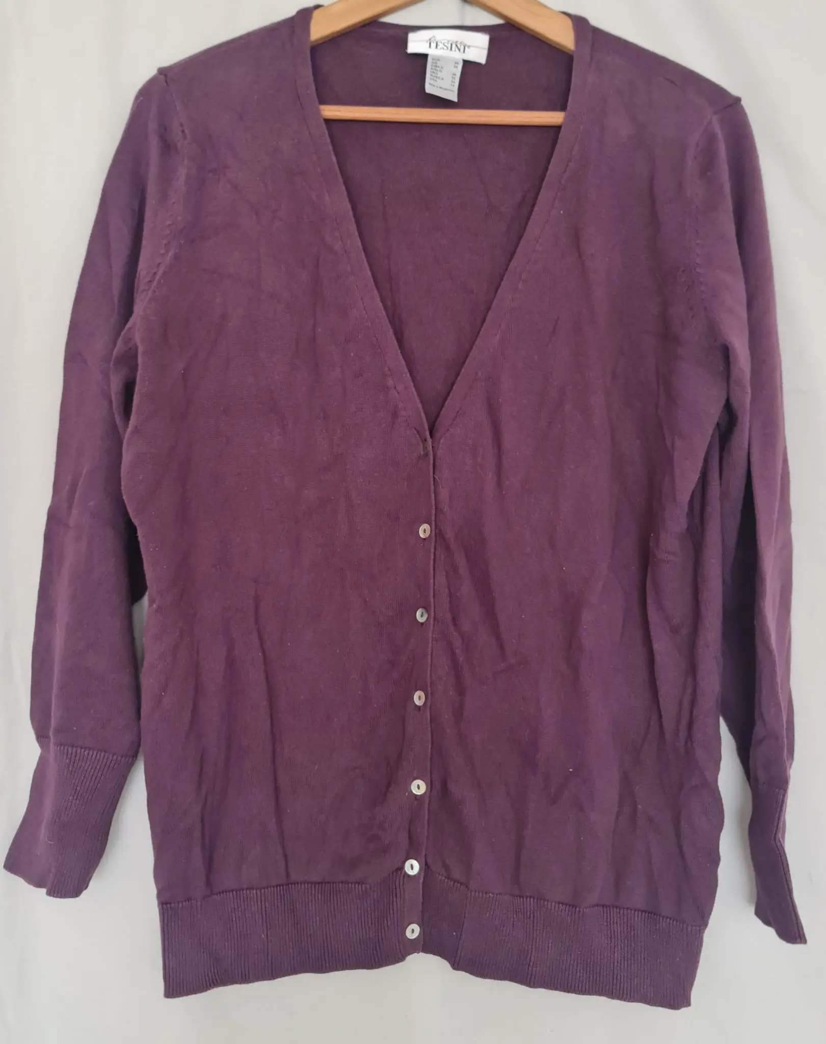 Linea Tesini Womens Purple Button Cardigan XL UK 20-22