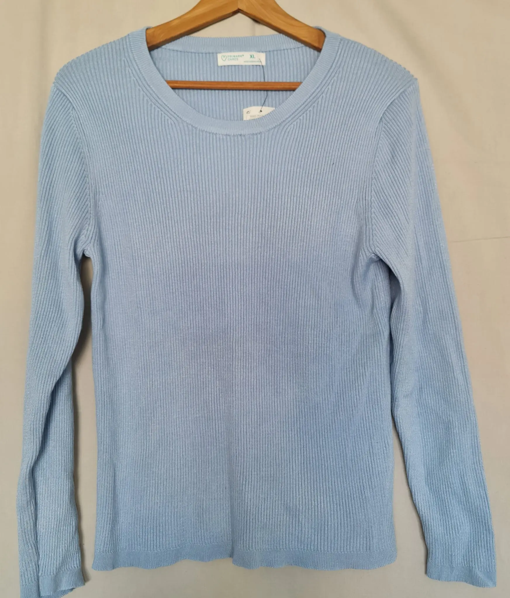 Primark Women's Light Blue Long Sleeve Top XL / UK 20-22