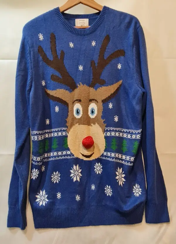 George Blue Christmas Jumper M / UK 12-14