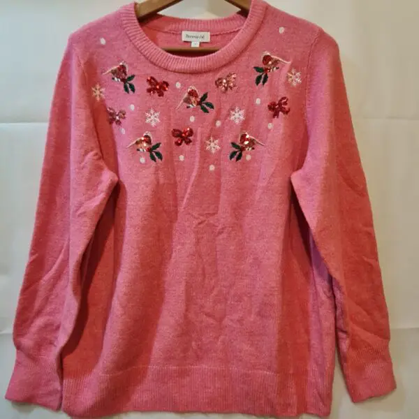 Bonmarché Pink Christmas Jumper L / UK 16