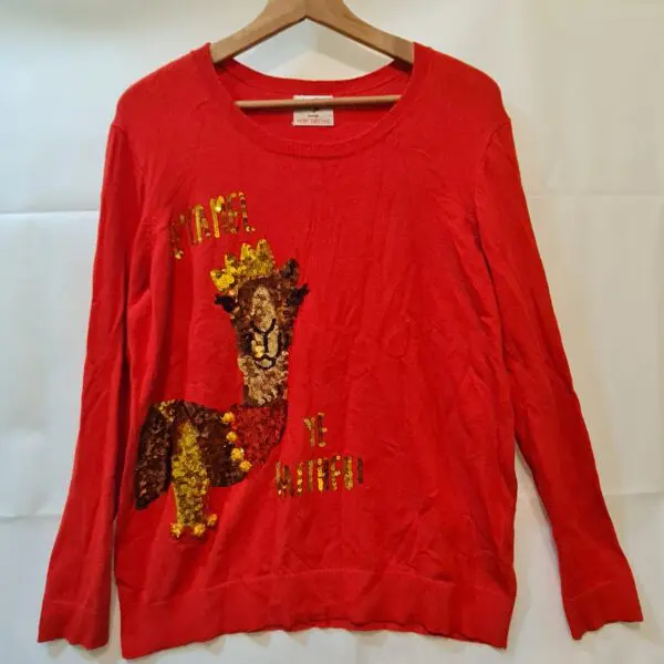 George Women's Red Christmas Jumper 16-18