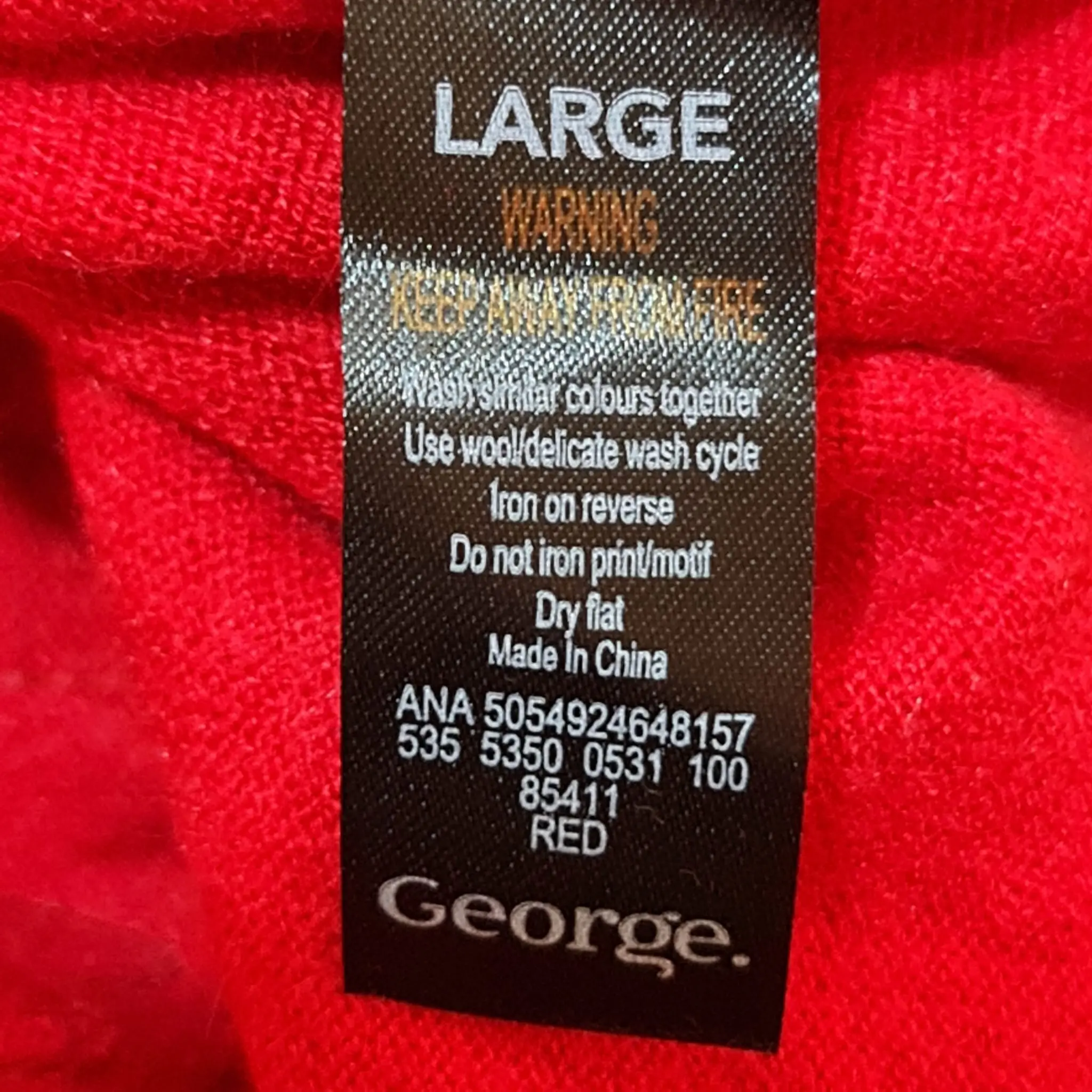 George Women's Red Christmas Jumper 16-18 - Image 3