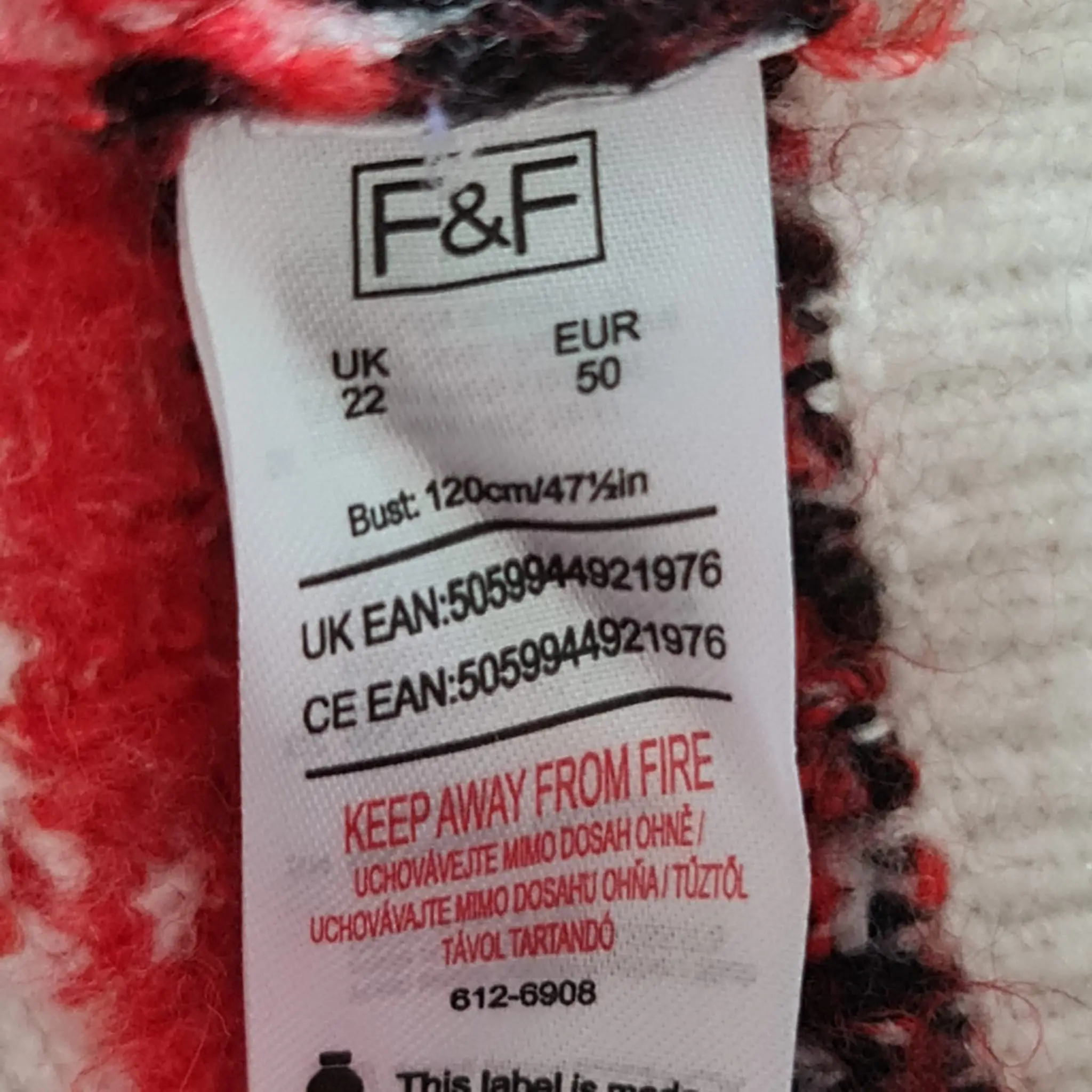 F&F Women's Red & White Christmas Jumper XL / UK 20-22 - Image 2