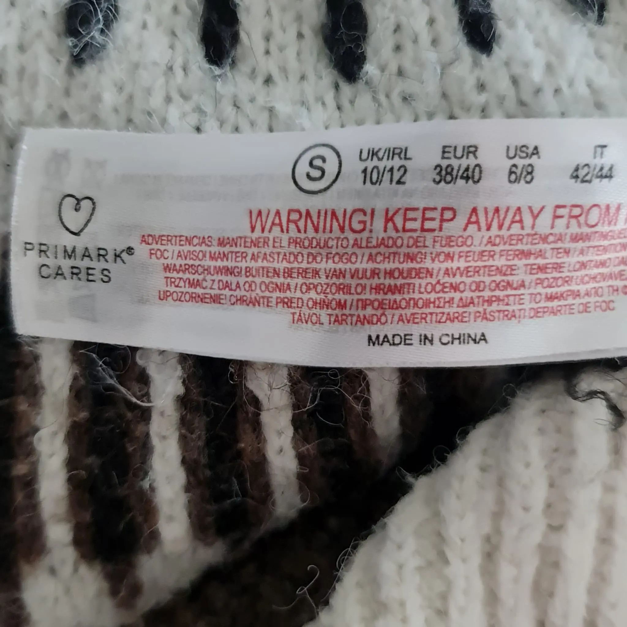 Primark Women's Brown & White Christmas Jumper S / UK 8-10 - Image 3