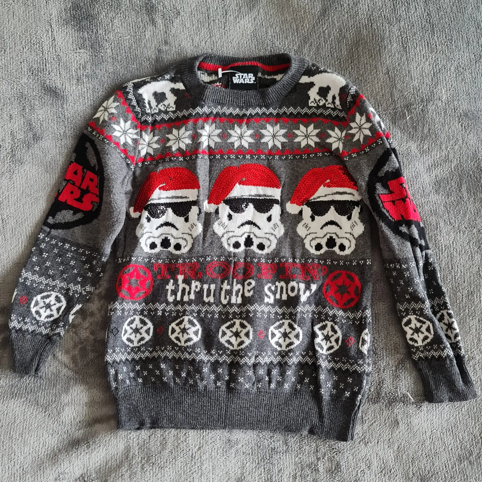 TU Kids Grey Christmas Star Wars Jumper 3 years / 98-103 cm