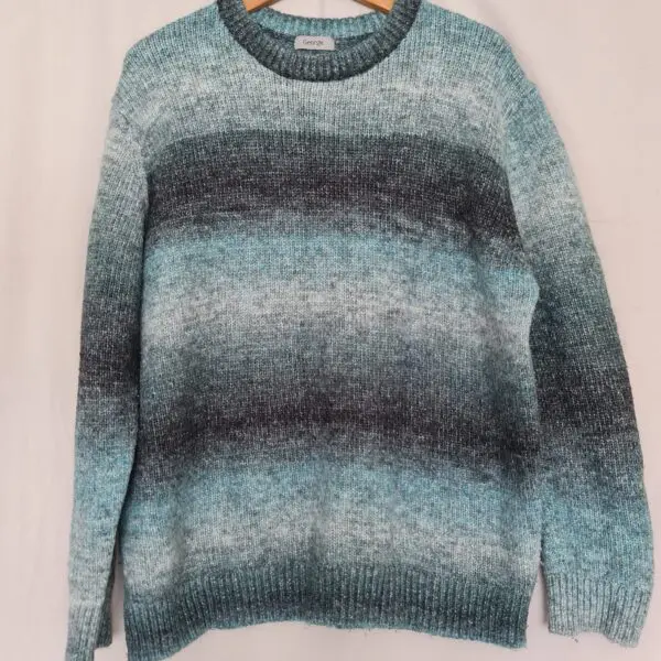 George Turquoise Blue Colour Block Jumper 2XL