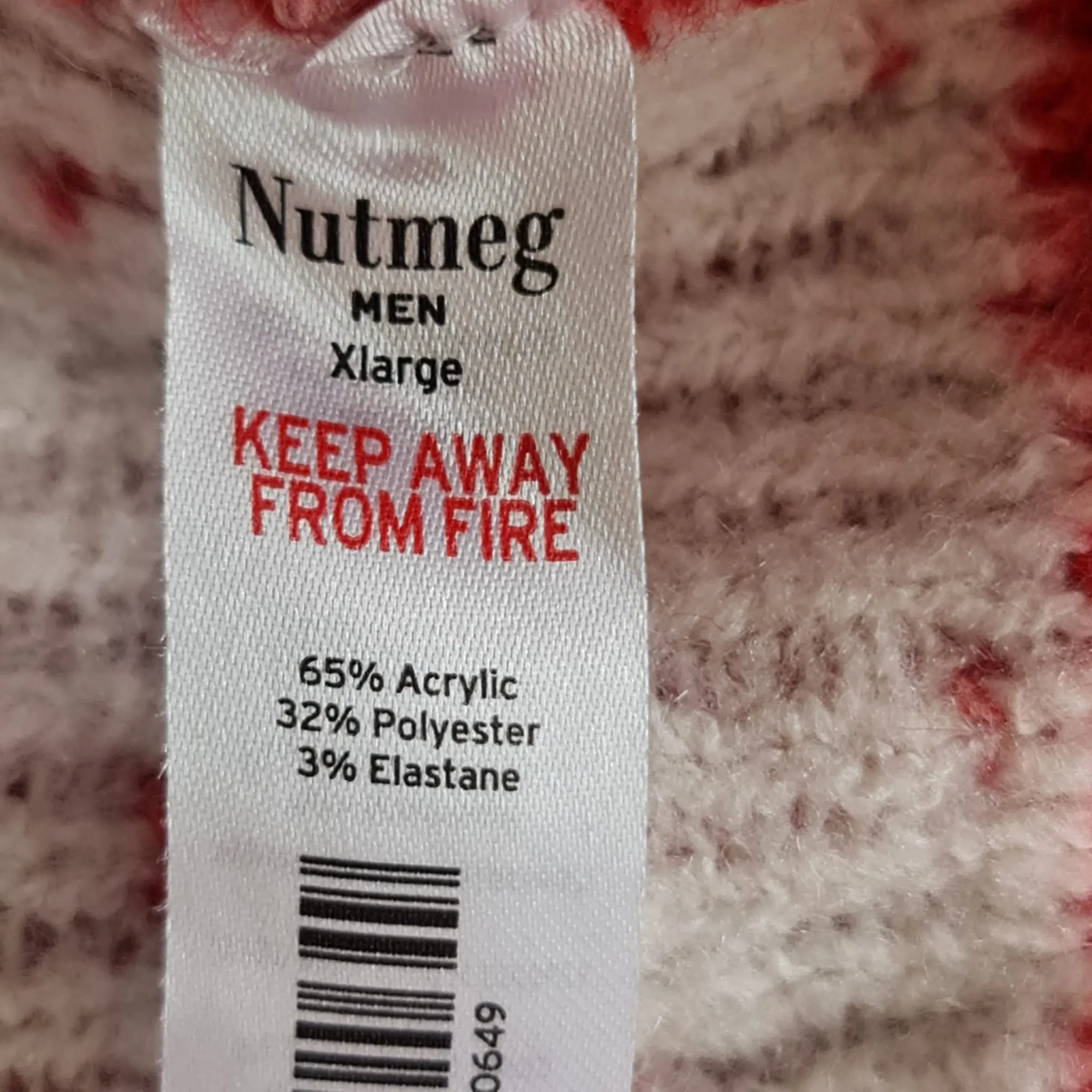 Nutmeg Red, Black Christmas Jumper XL - Image 2