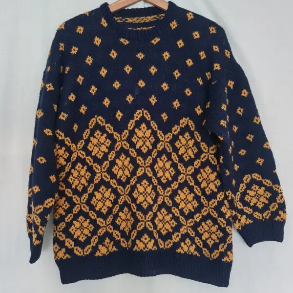 Women`s Navy, Orange Jumper L / UK 16-18