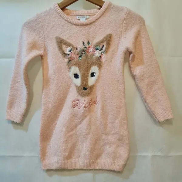 Primark Girls' Rose Christmas Jumper 7 years