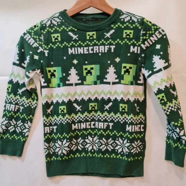 Minecraft Kids Christmas jumper 6 years