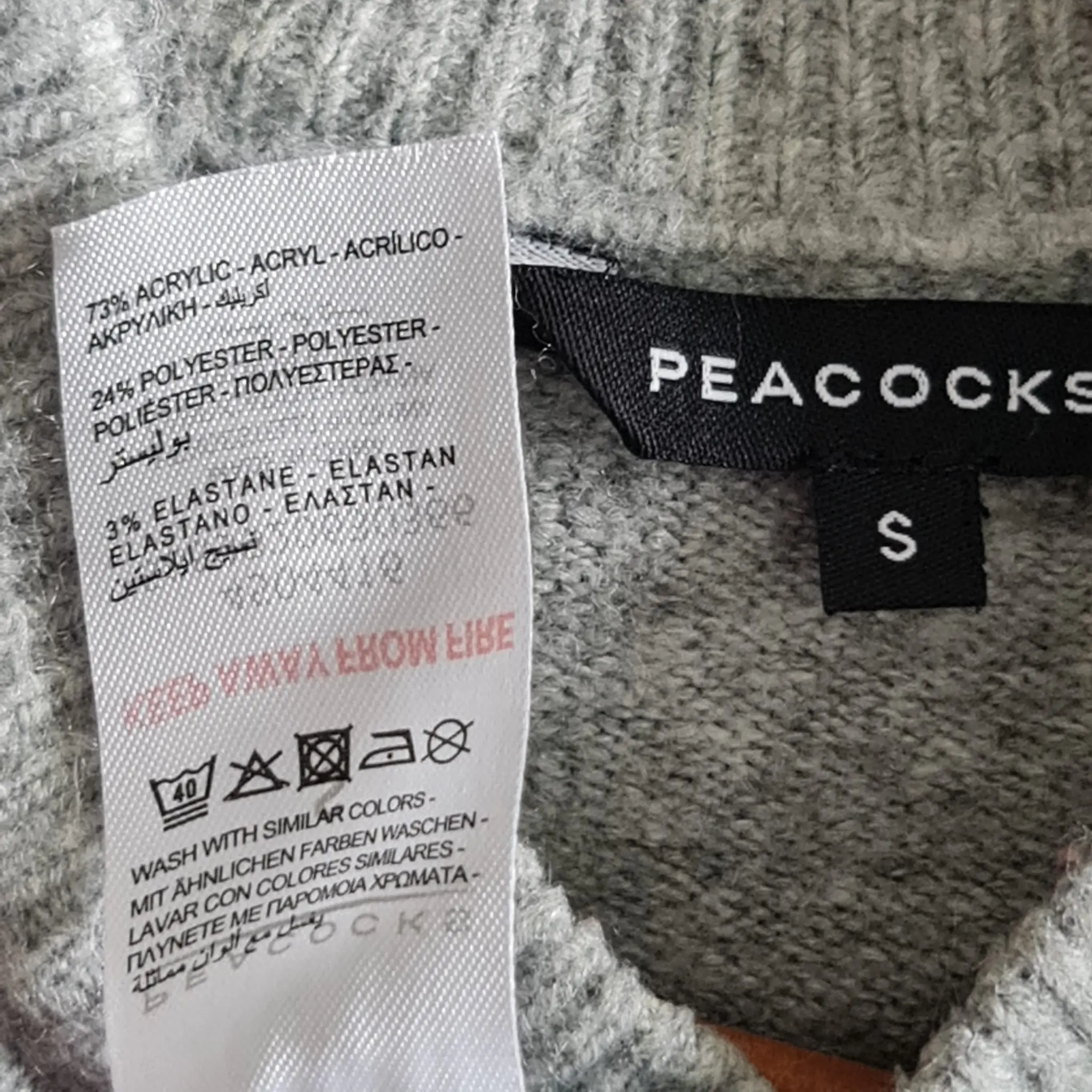 Peacocks Women's Grey Colourblock Jumper S / UK 8-10 - Image 2
