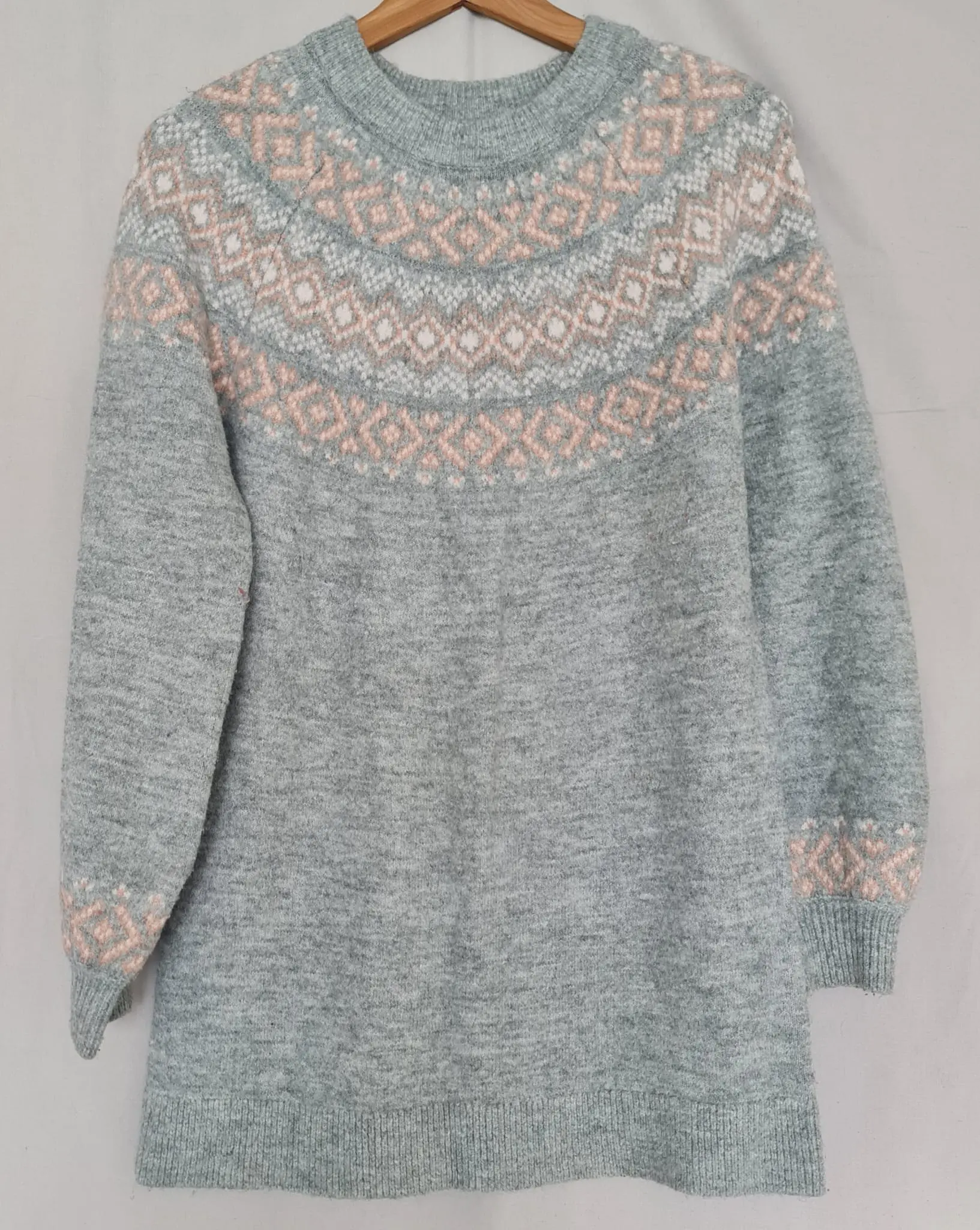 Peacocks Women's Grey Colourblock Jumper S / UK 8-10