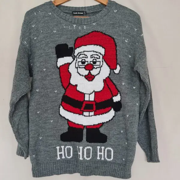 Sixth Avenue Women's Grey Christmas Jumper S / UK 8-10