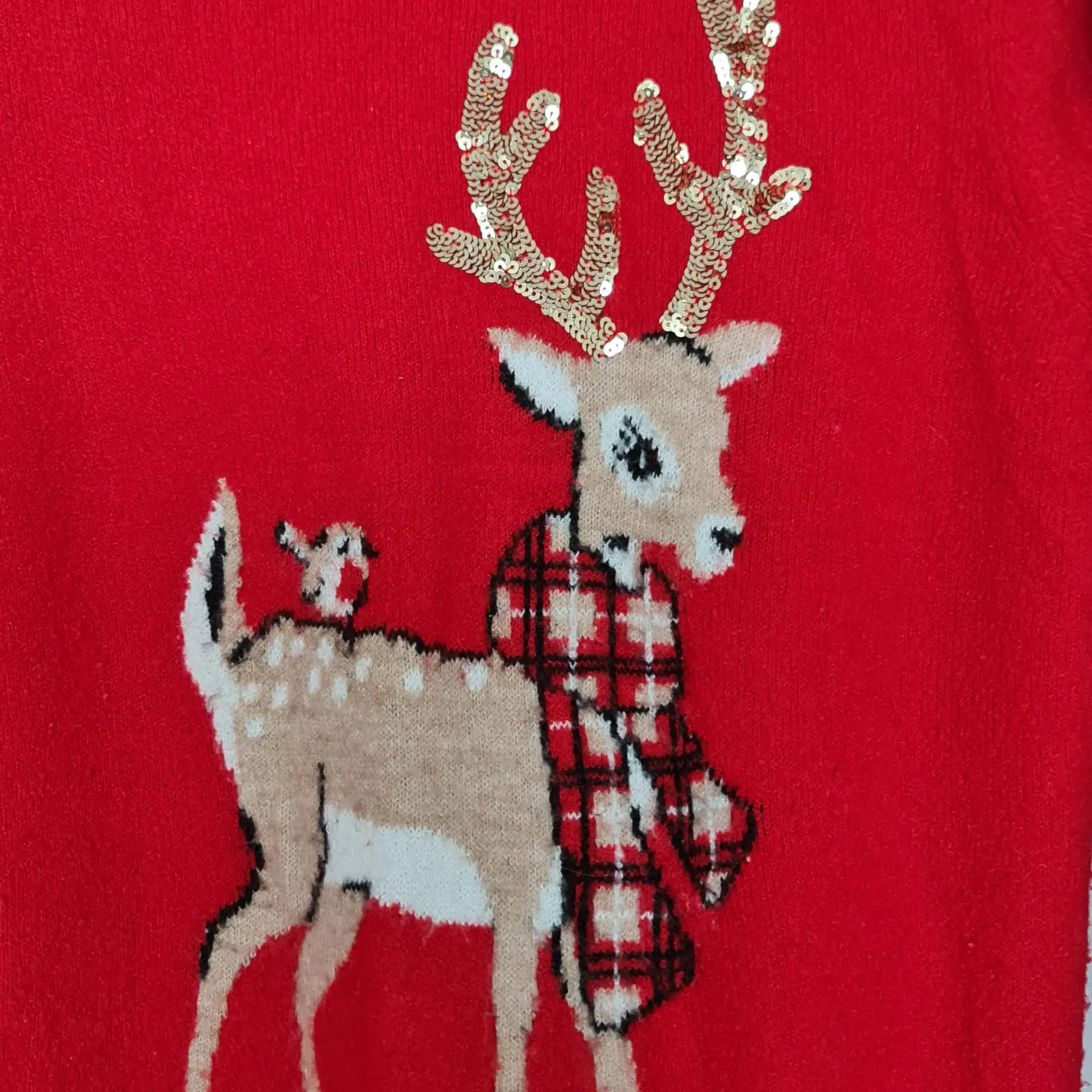 TU Women's Red Christmas Jumper L / UK 16-18 - Image 3