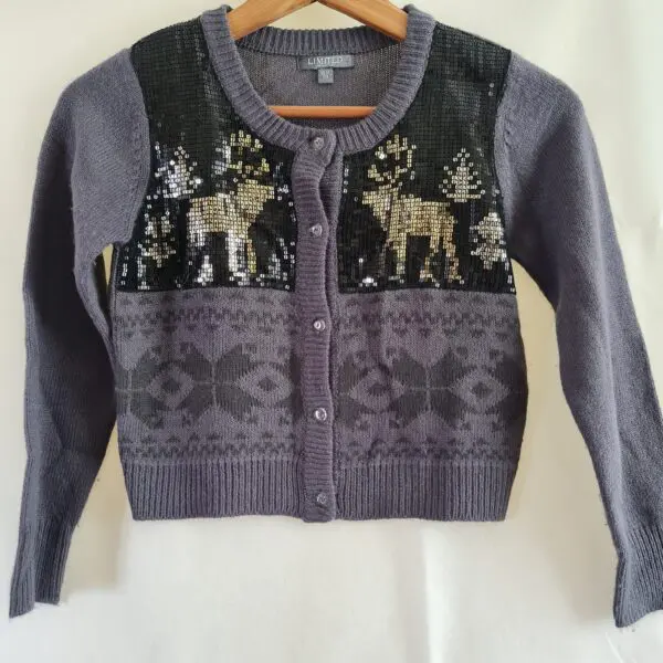 Marks & Spencer Kids Grey Black Cardigan 10-11 years / 140 cm