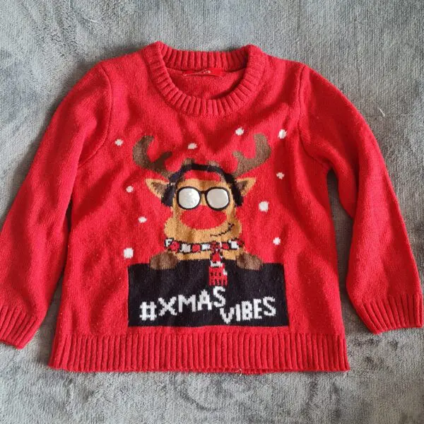 Boys' Red Christmas Reindeer Jumper 5-6 years / 110 cm