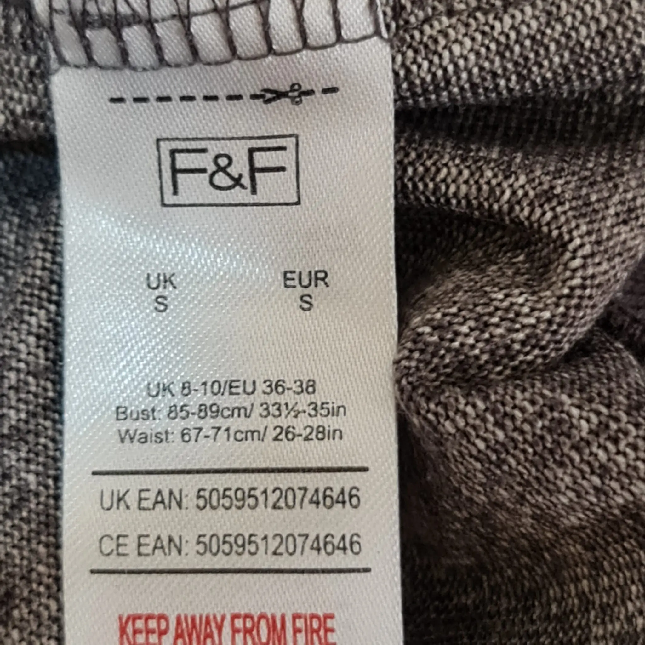 F&F Grey, Rose Hoodie S / UK 8-10 - Image 2