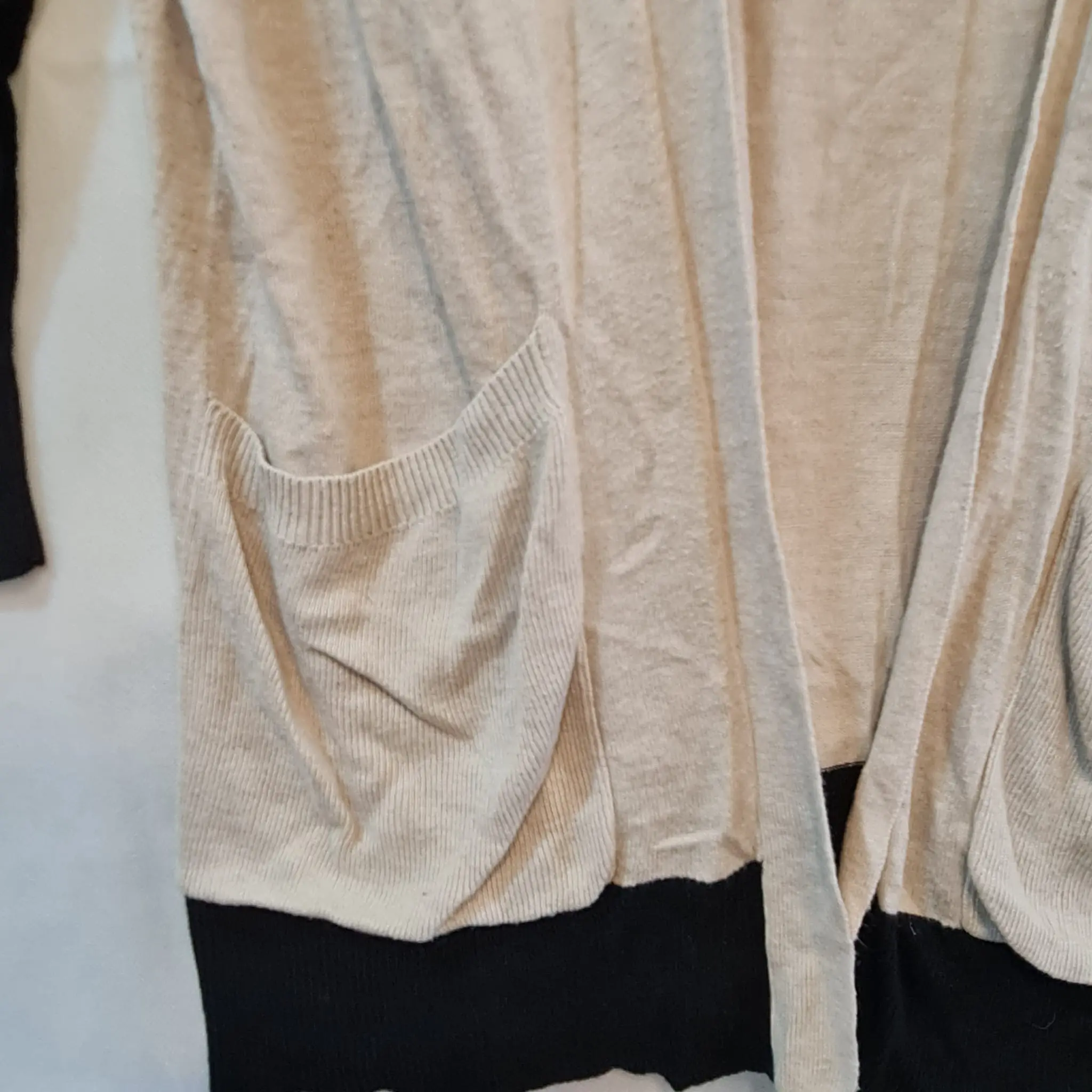 TU Beige, Black Open-front cardigan L / UK 16-18 - Image 3