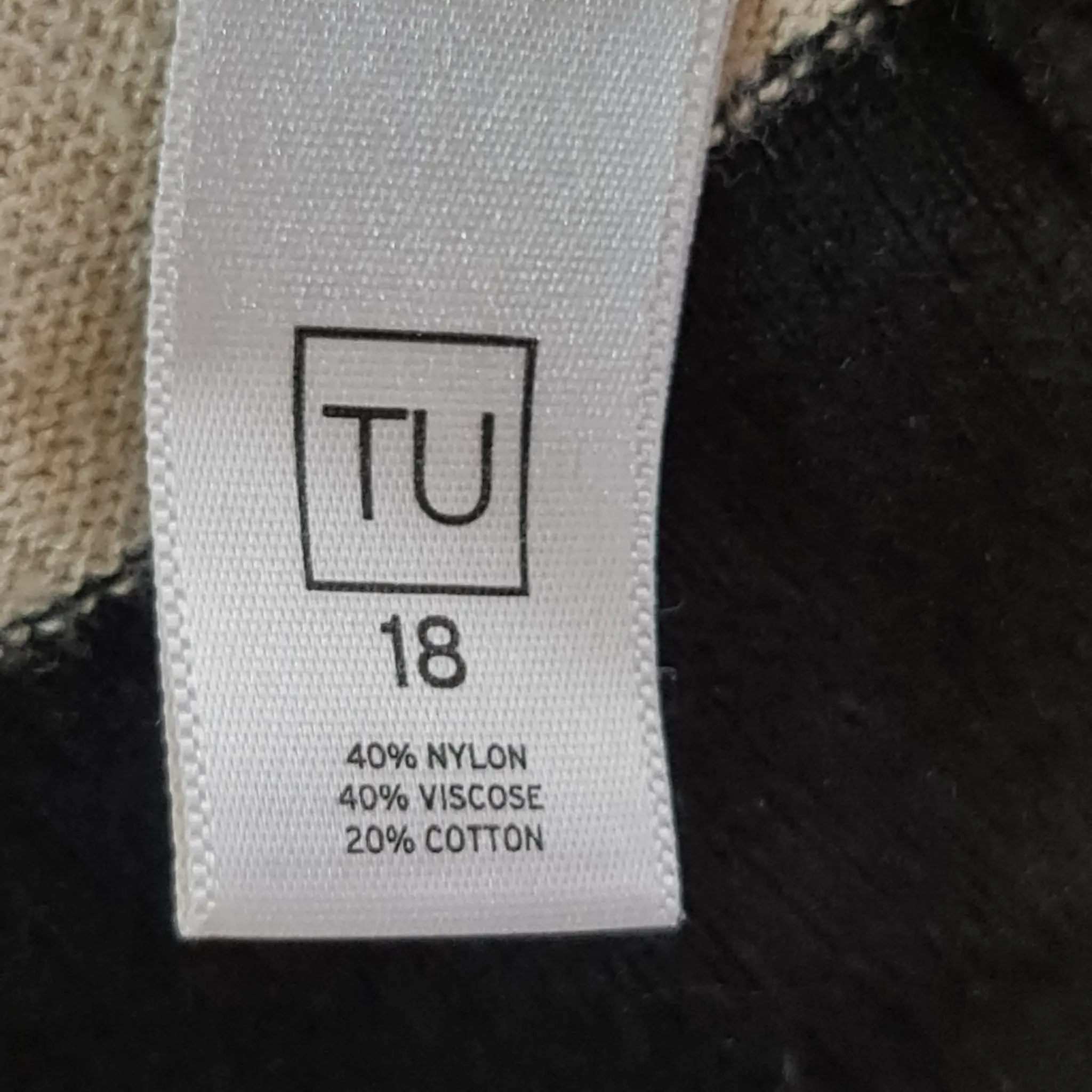TU Beige, Black Open-front cardigan L / UK 16-18 - Image 2