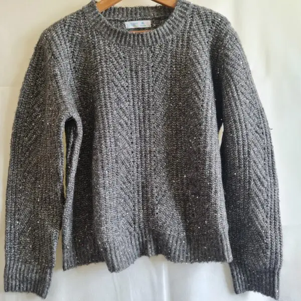 Primark Womens Grey Sparkle Knit Jumper XL UK 20-22