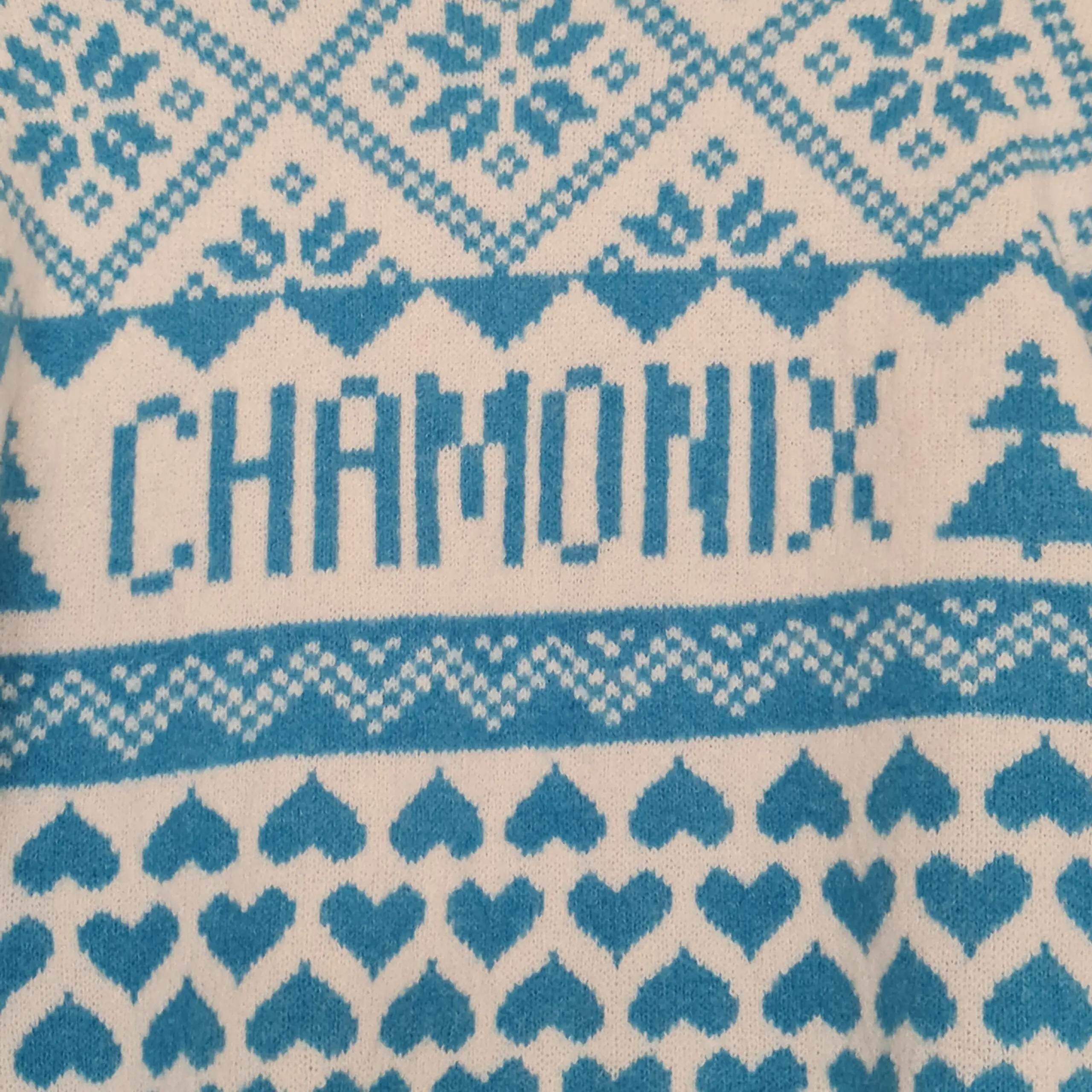 TU Womens Blue White Chamonix Christmas Jumper M UK 12-14 - Image 2