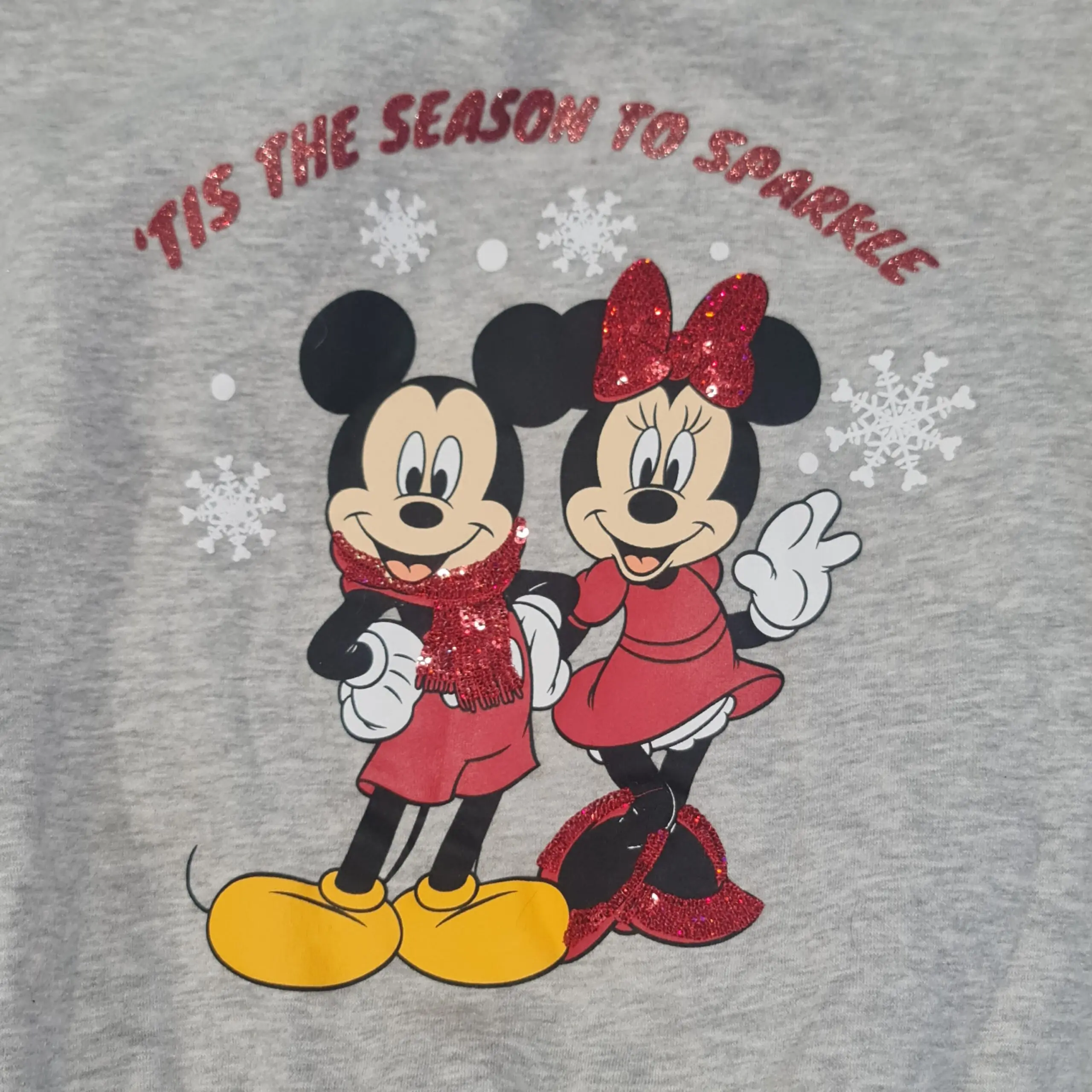 Disney Primark Girls Grey Christmas Jumper 6-7Y 122cm - Image 2