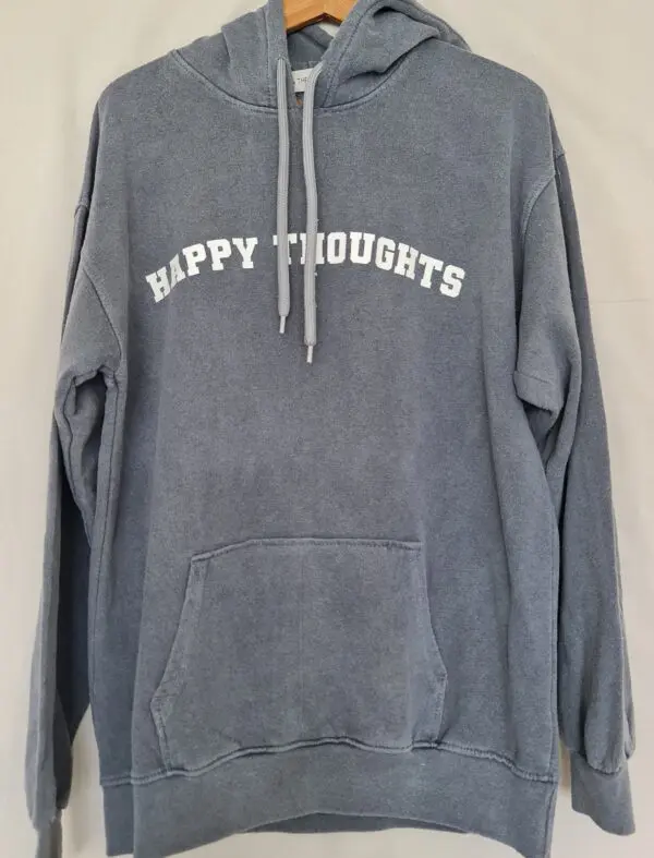 In The Style Womens Grey Happy Thoughts Hoodie L UK 16-18