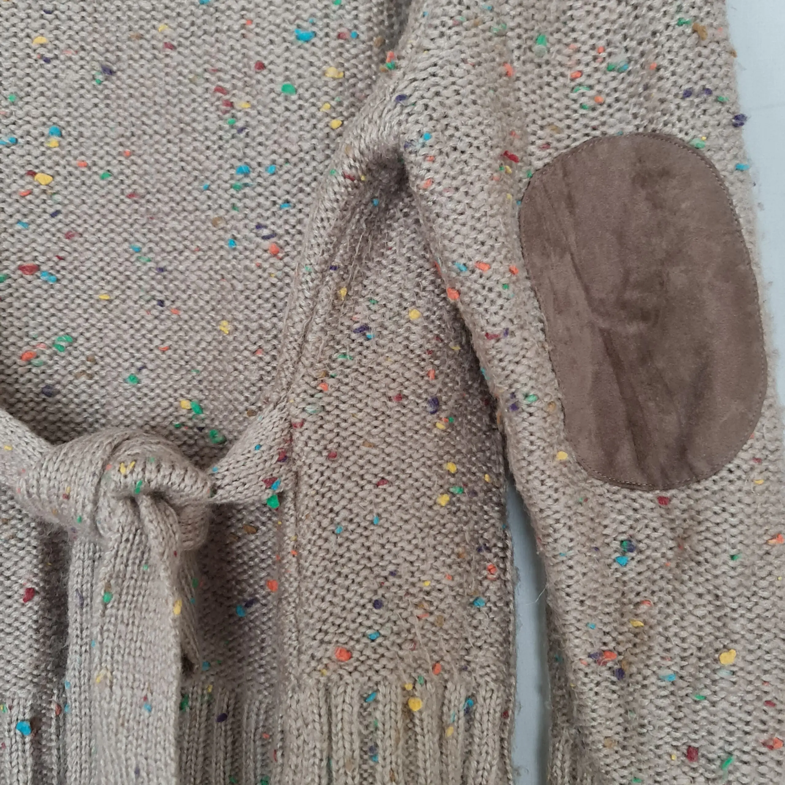 Viz-A-Viz Womens Beige Faux Fur Trim Cardigan M UK 12-14 - Image 5