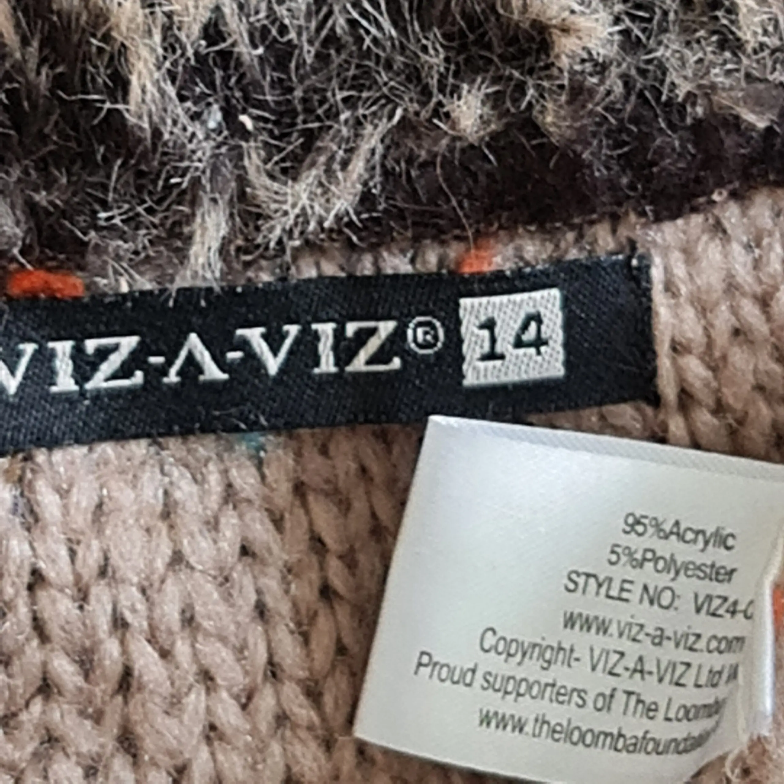 Viz-A-Viz Womens Beige Faux Fur Trim Cardigan M UK 12-14 - Image 6