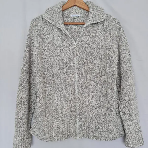 Berkertex Womens Grey Zip Knit Cardigan L / UK 18