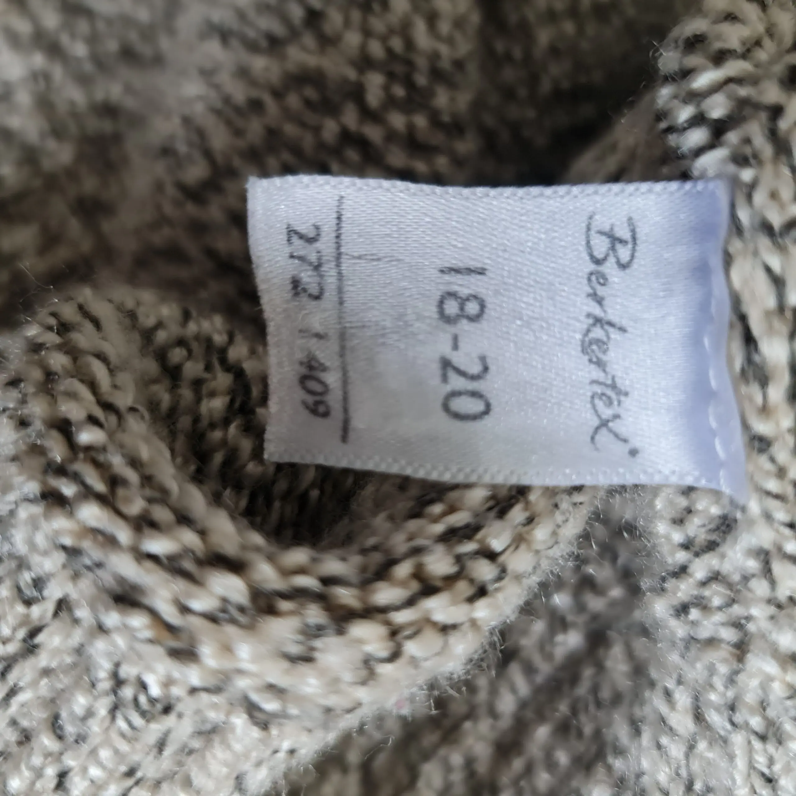 Berkertex Womens Grey Zip Knit Cardigan L / UK 18 - Image 3