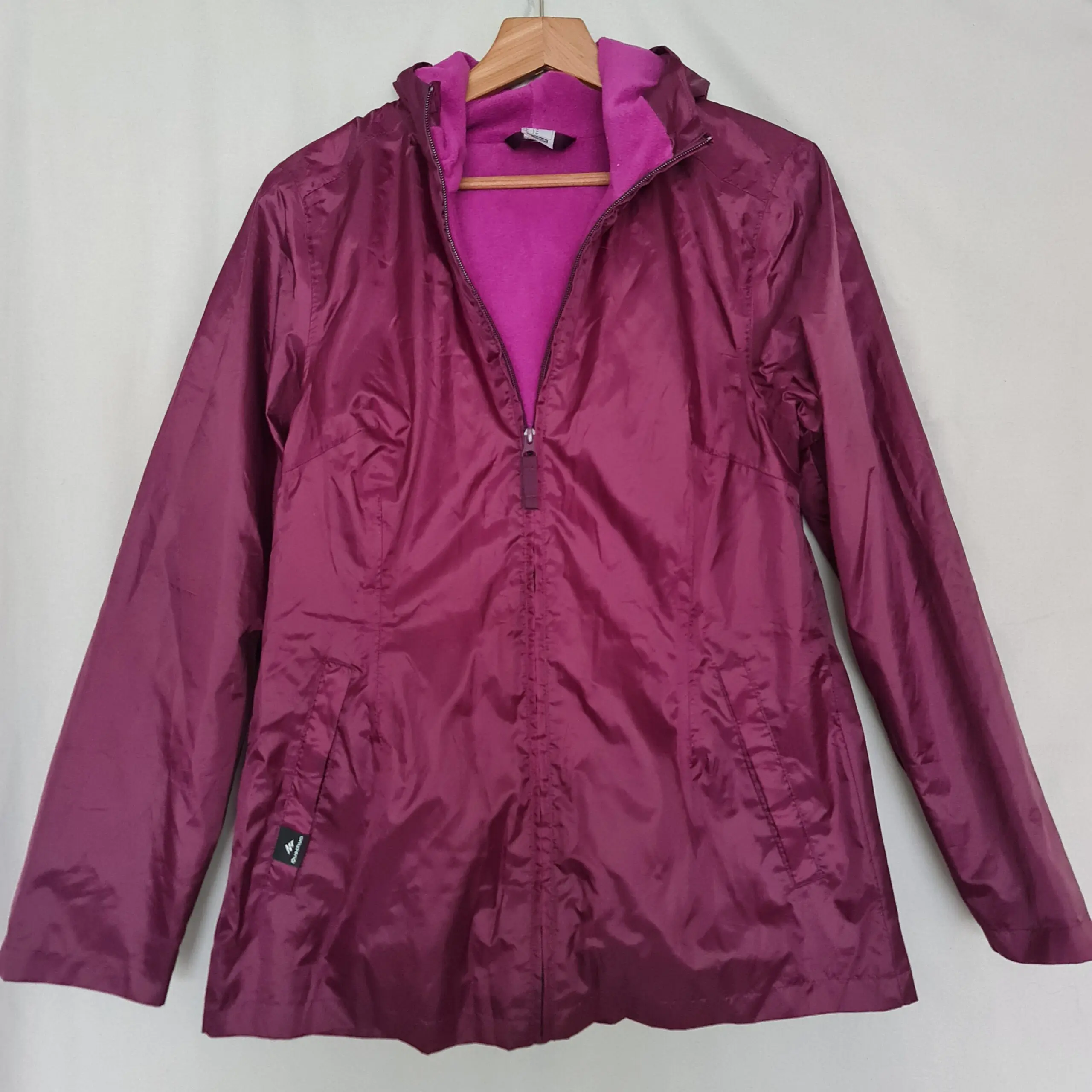 Decathlon Quechua Womens Purple Hooded Raincoat M UK 12-14