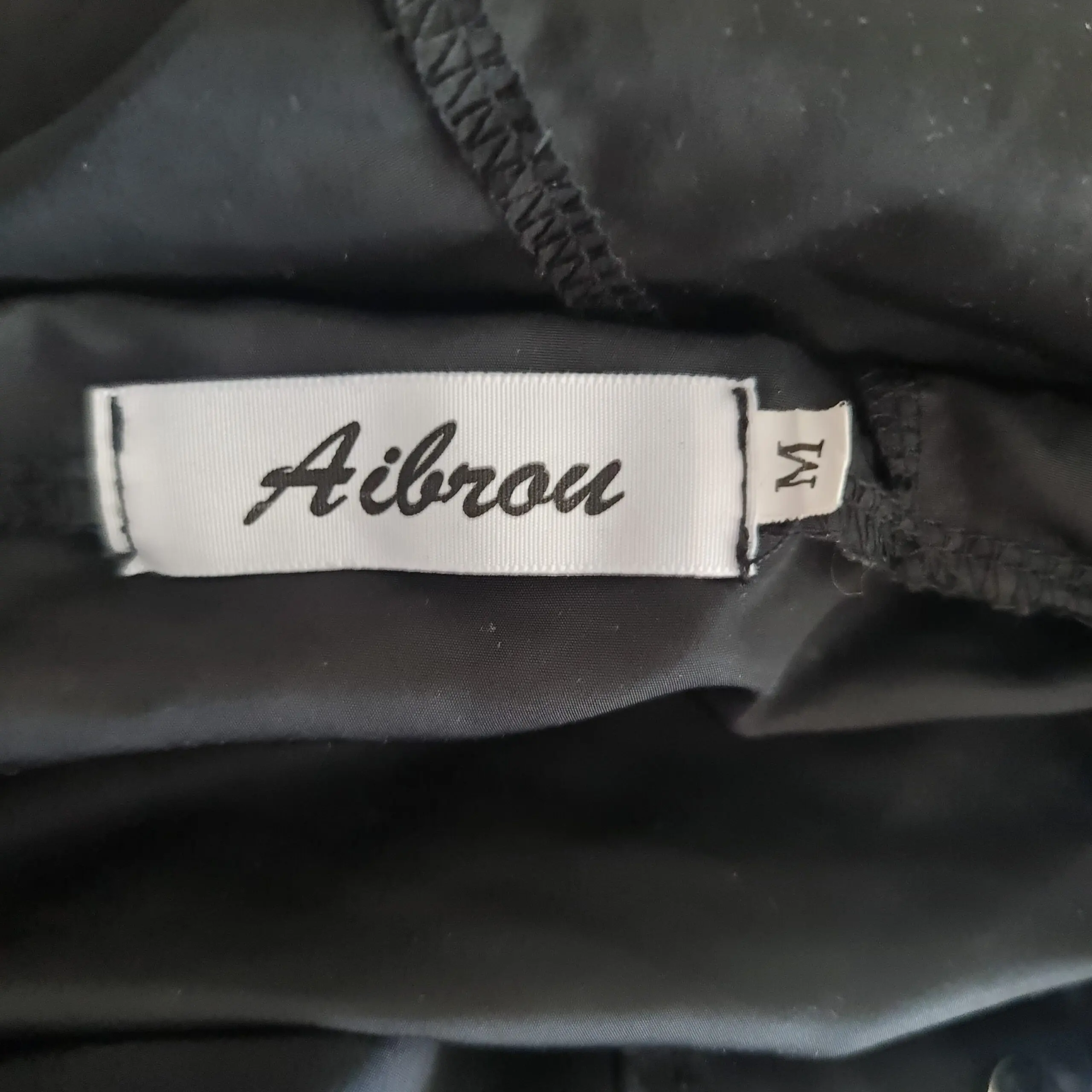 Aibrou Womens Black Hooded Raincoat M UK 12-14 - Image 3