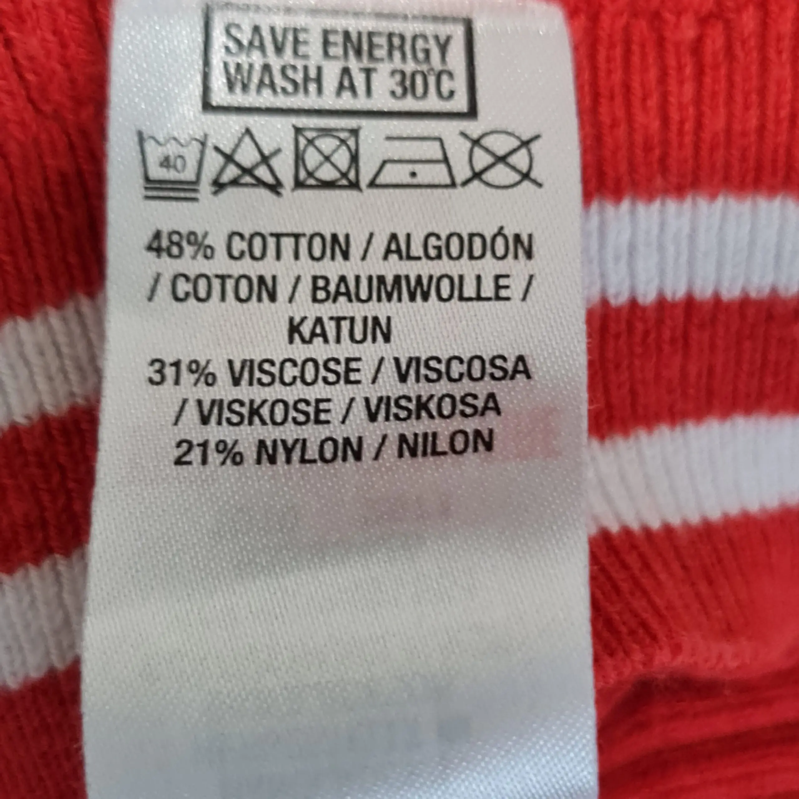 Womens Red Cable Knit Jumper UK 16 Contrast Stripe Trim - Image 4