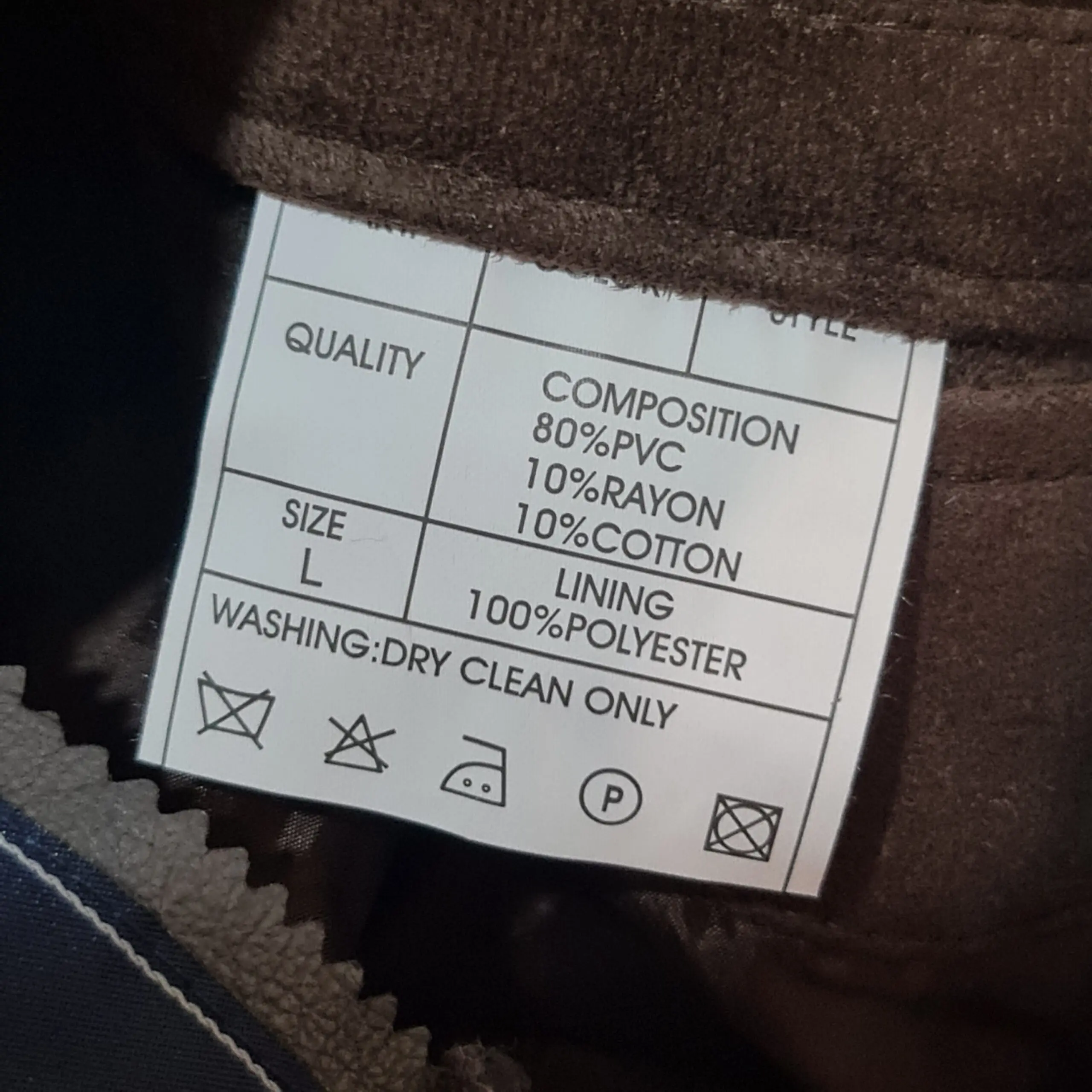 Emporio Mens Brown Faux Suede Bomber Jacket L - Image 3