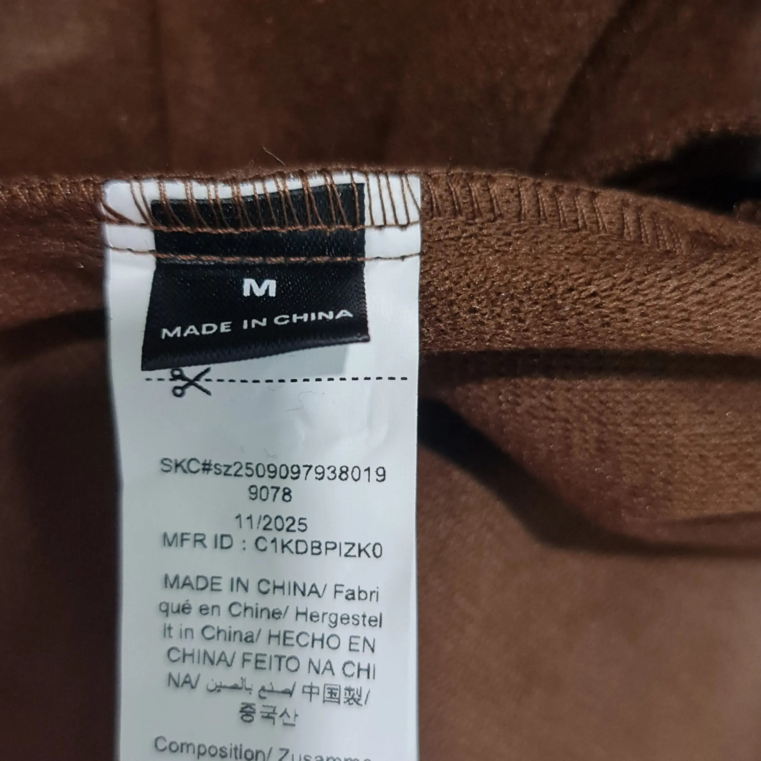 Shein Womens Brown Double Breasted Long Coat M UK 12-14 - Image 3