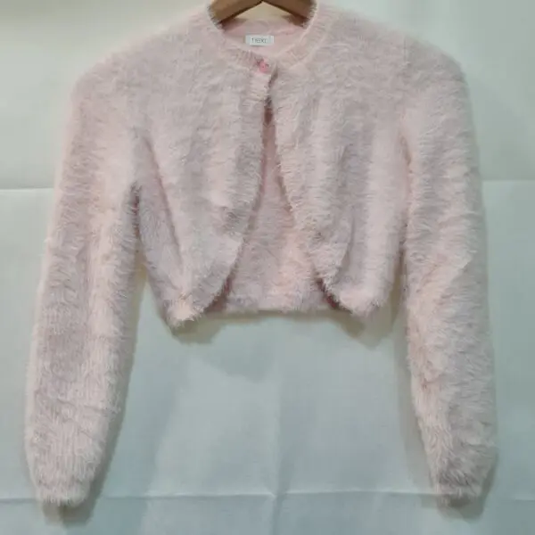 Next Girls Pink Fluffy Bolero Cardigan 7–8 years / 128 cm