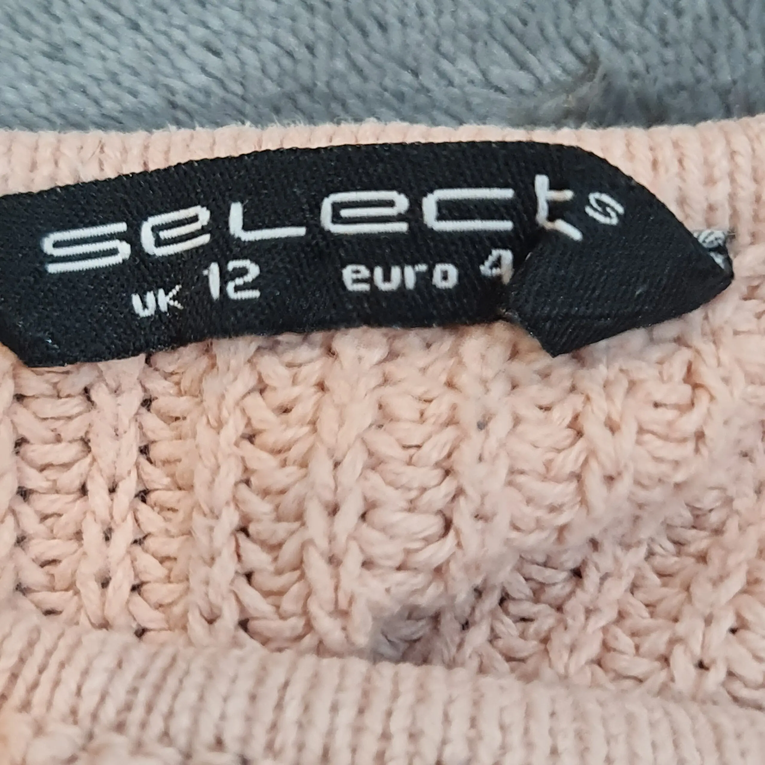 Select Womens Pink Lace Up Side Knit Jumper UK 12 - Image 4