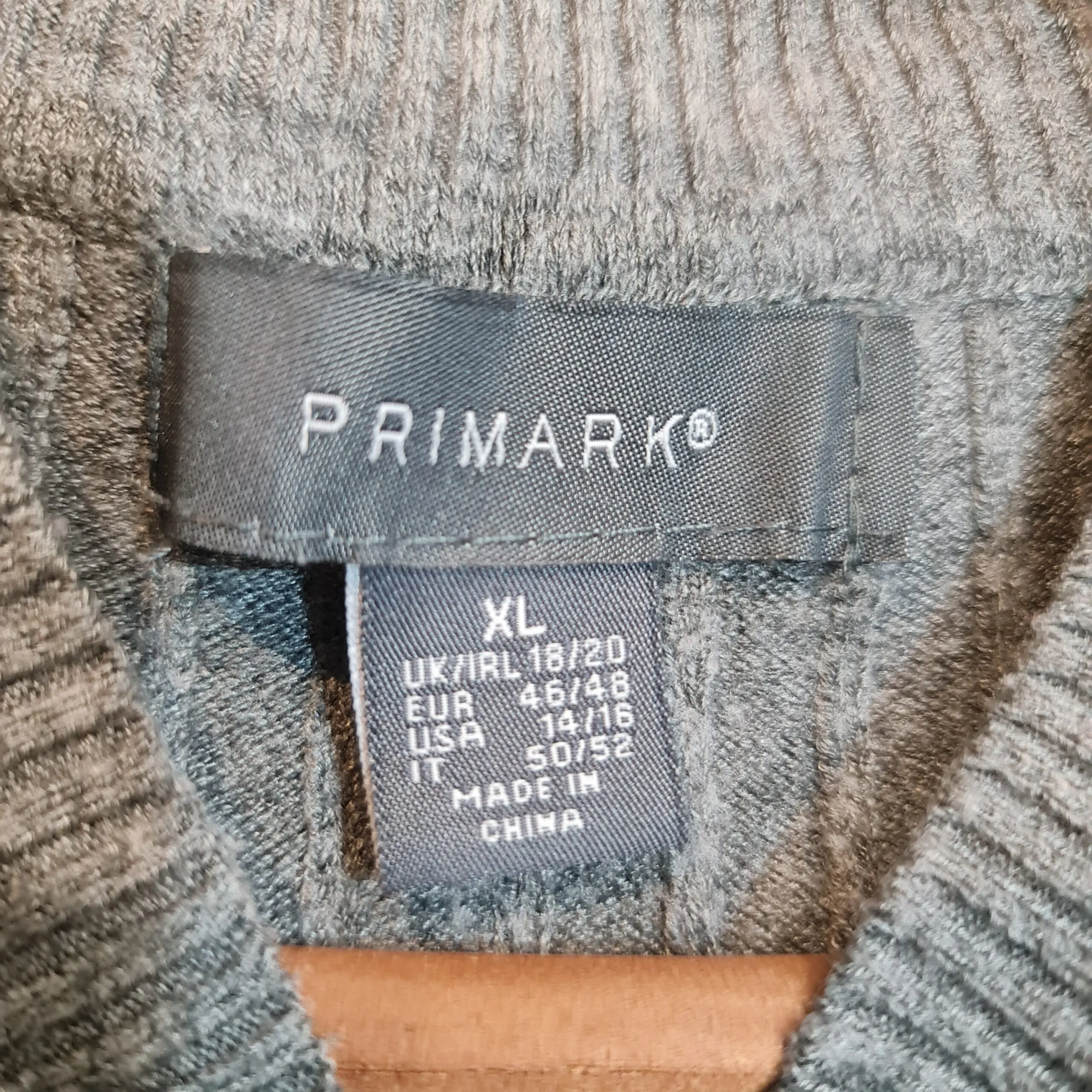 Primark Womens Grey Ribbed Roll Neck Jumper XL UK 18-20 - Image 2